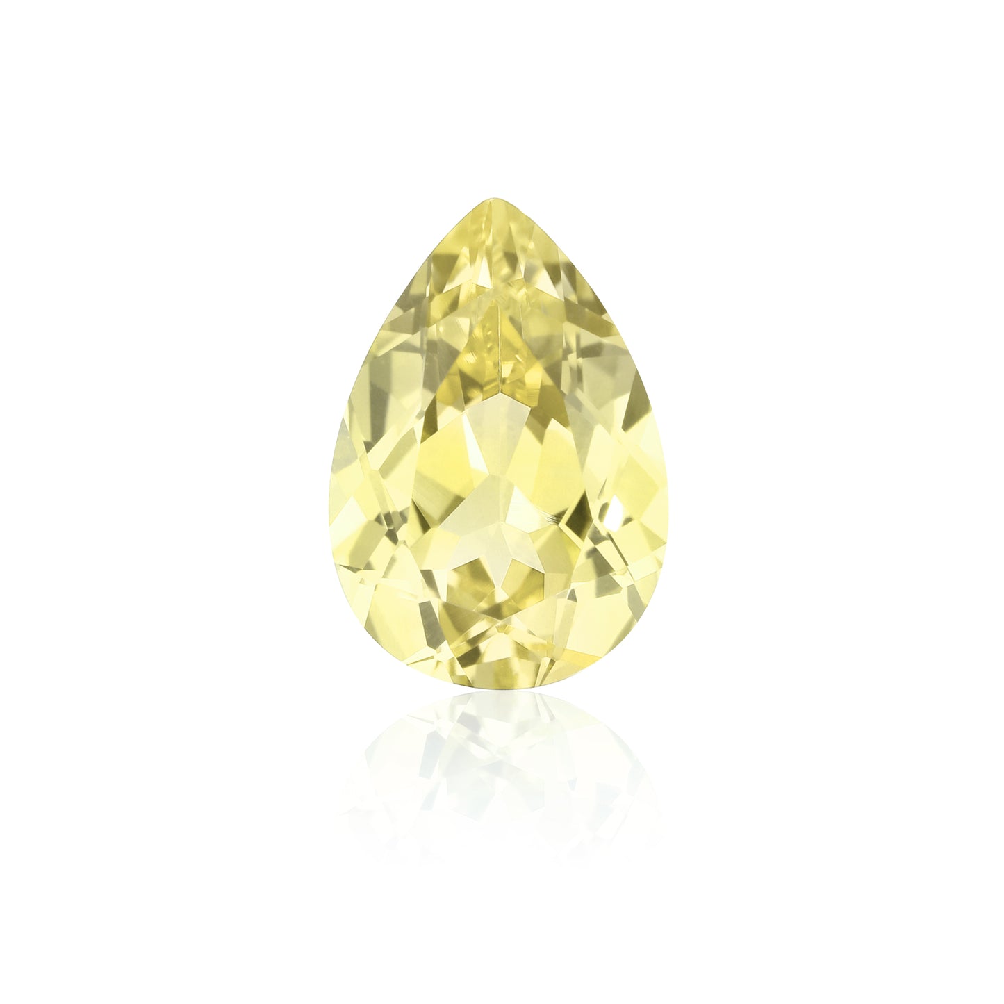Lab Grown Yellow Sapphire, Pear Shape Gemstone Loose