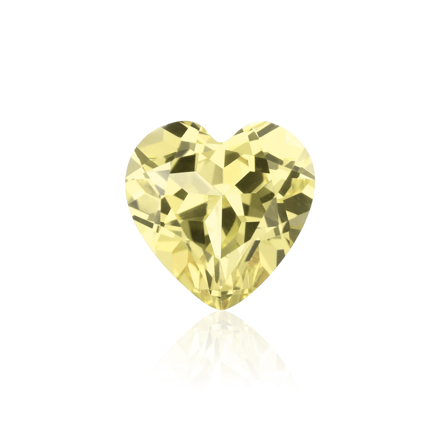 Lab Grown Yellow Sapphire, Heart Shape Gemstone Loose