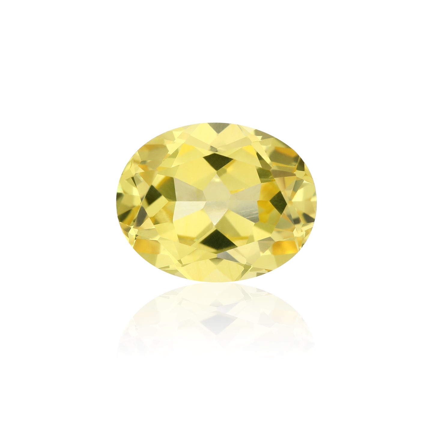 Lab Grown Yellow Sapphire, Oval Shape Gemstone Loose