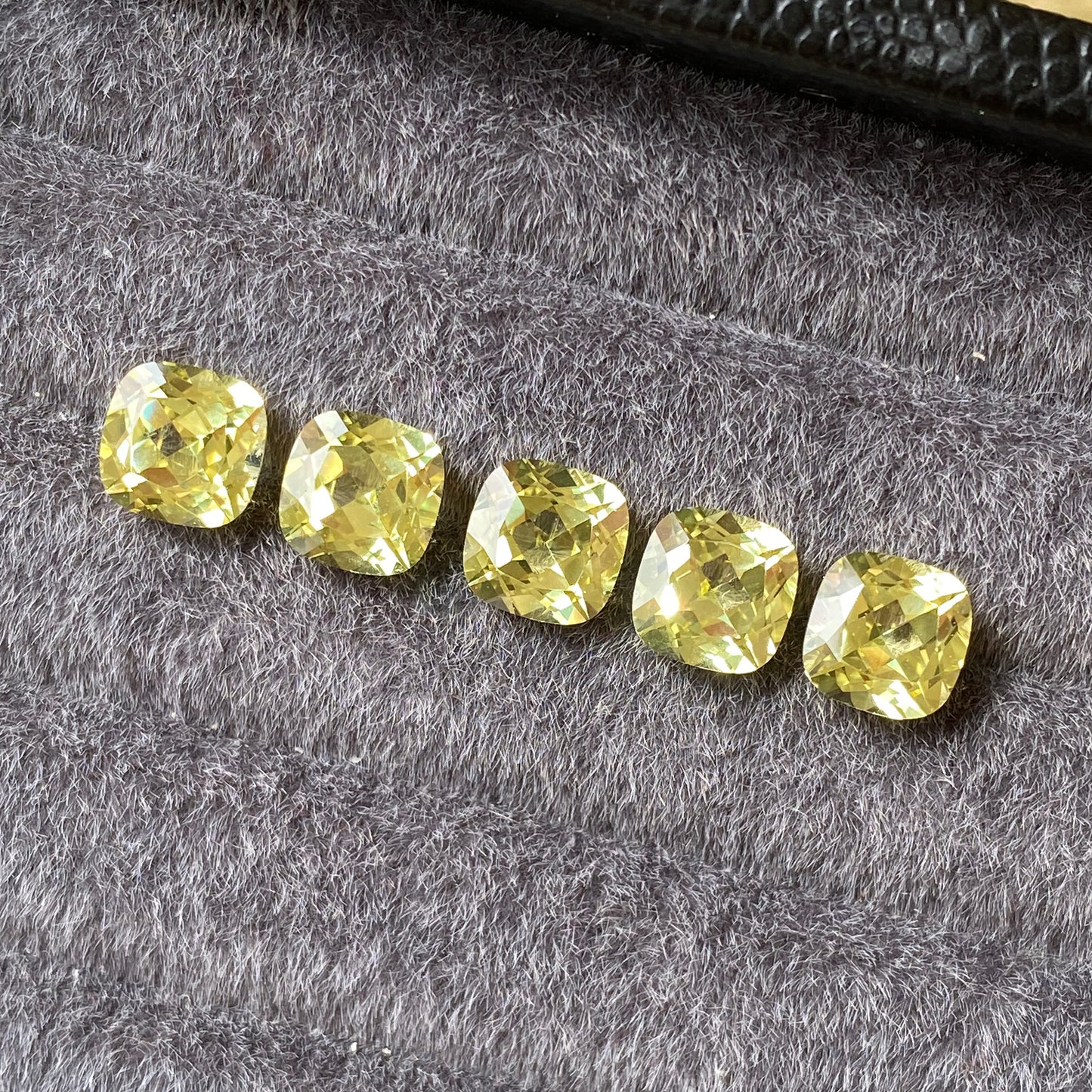 Lab Grown Yellow Sapphire, Cushion Shape Gemstone Loose