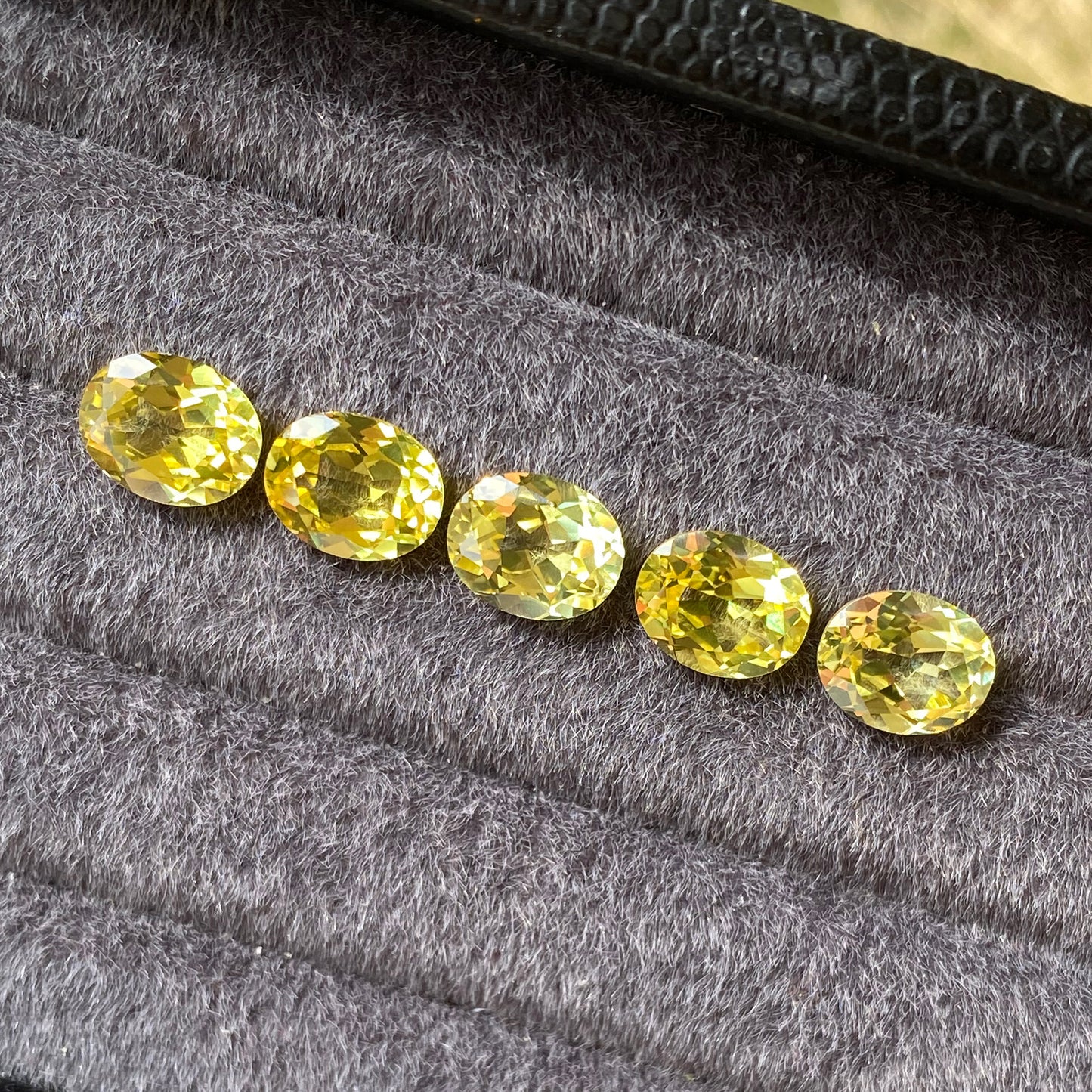 Lab Grown Yellow Sapphire, Oval Shape Gemstone Loose