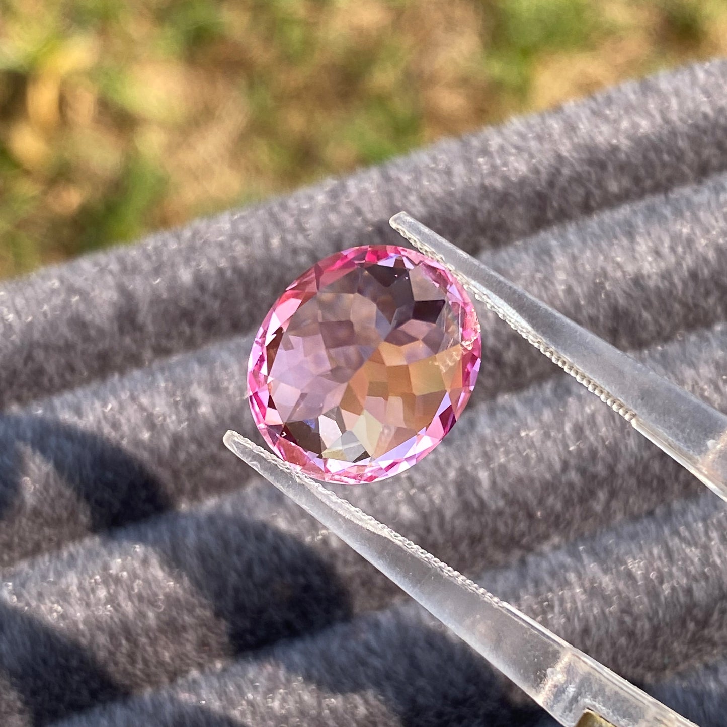 Lab Grown Morgan Pink Sapphire, Oval Shape Gemstone Loose