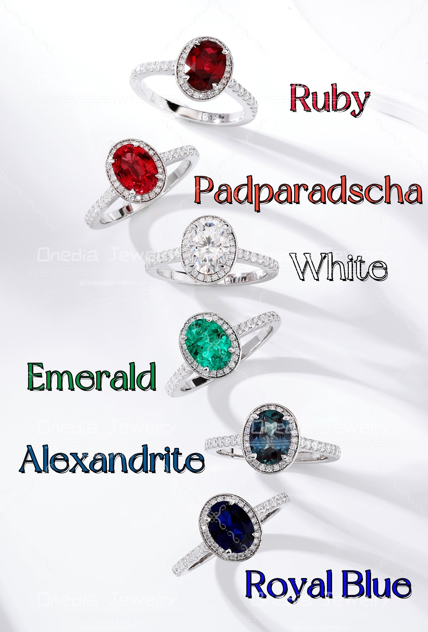 1.5ct Oval Lab Grown Sapphire Royal Blue 6x8mm Classic Halo design Engagement ring in 18k white gold