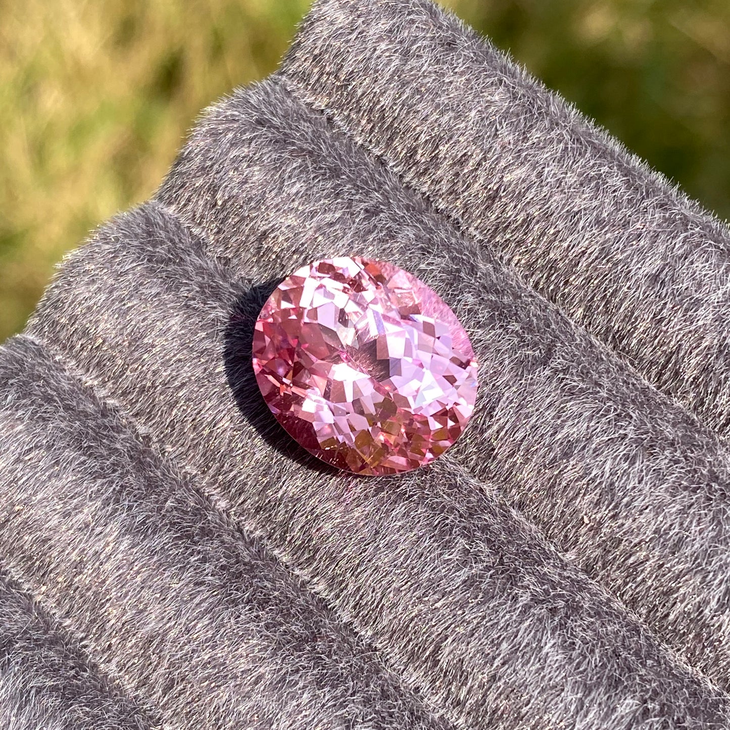Lab Grown Morgan Pink Sapphire, Oval Shape Gemstone Loose
