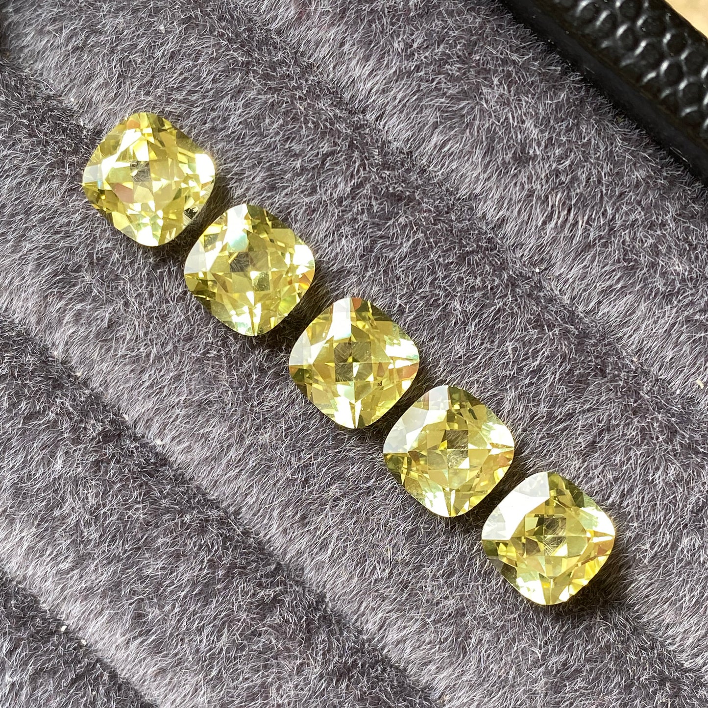 Lab Grown Yellow Sapphire, Cushion Shape Gemstone Loose