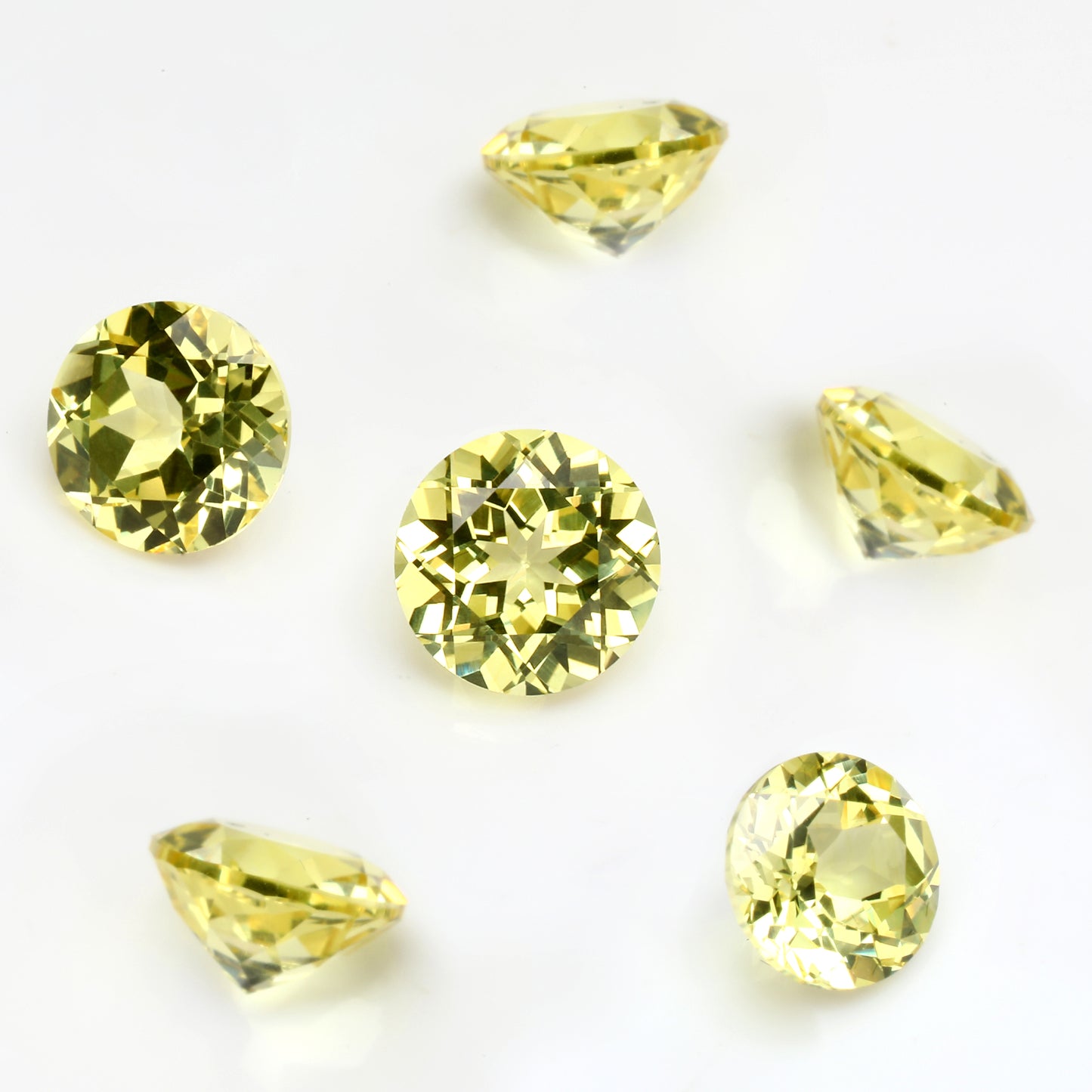 Lab Grown Yellow Sapphire, Round Shape Gemstone Loose