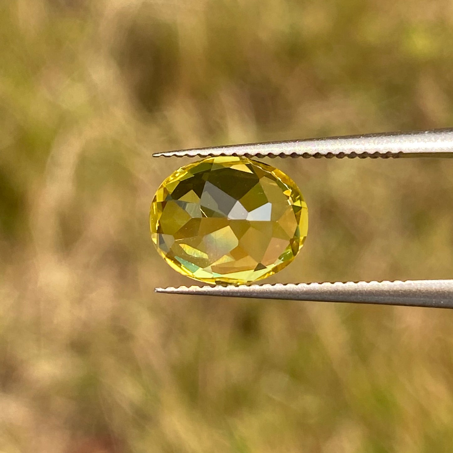 Lab Grown Yellow Sapphire, Oval Shape Gemstone Loose