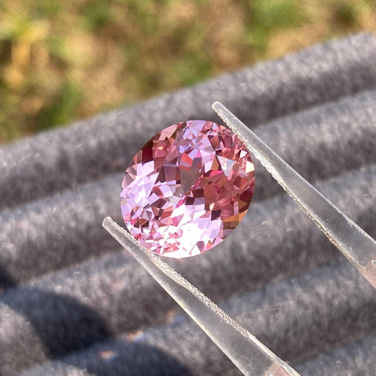 Lab Grown Morgan Pink Sapphire, Oval Shape Gemstone Loose