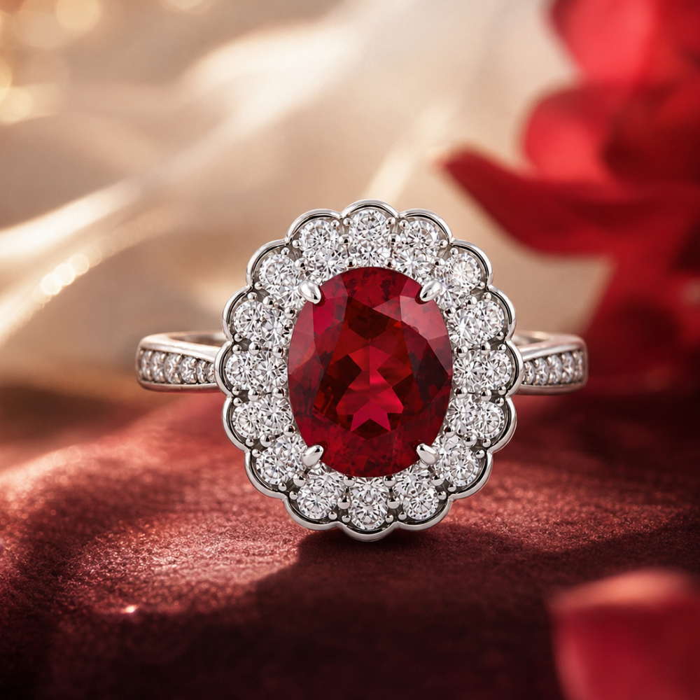 925 Sterling Silver Classic Wedding Sapphire Halo Ring White Moissanite Surrounded Oval Gemstone Women Engagement Fine